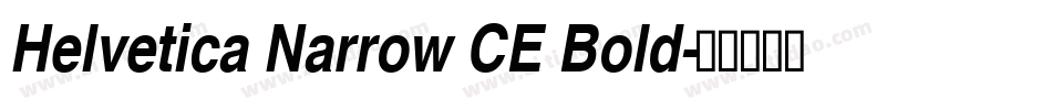 Helvetica Narrow CE Bold字体转换